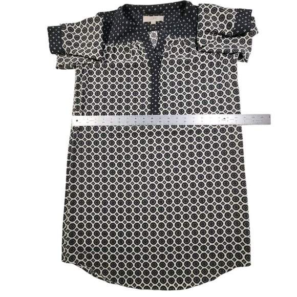 Ann Taylor Loft Shirt Dress SP Small Petite Batik Medallion Print Lagenlook Boho - Picture 9 of 11
